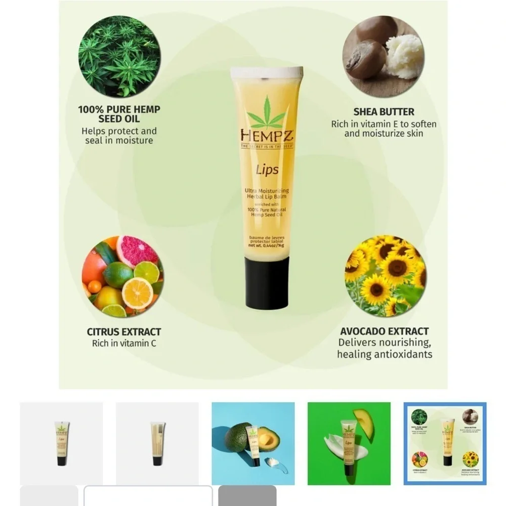 Hempz ultra moisturizing herbal lip balm/gloss